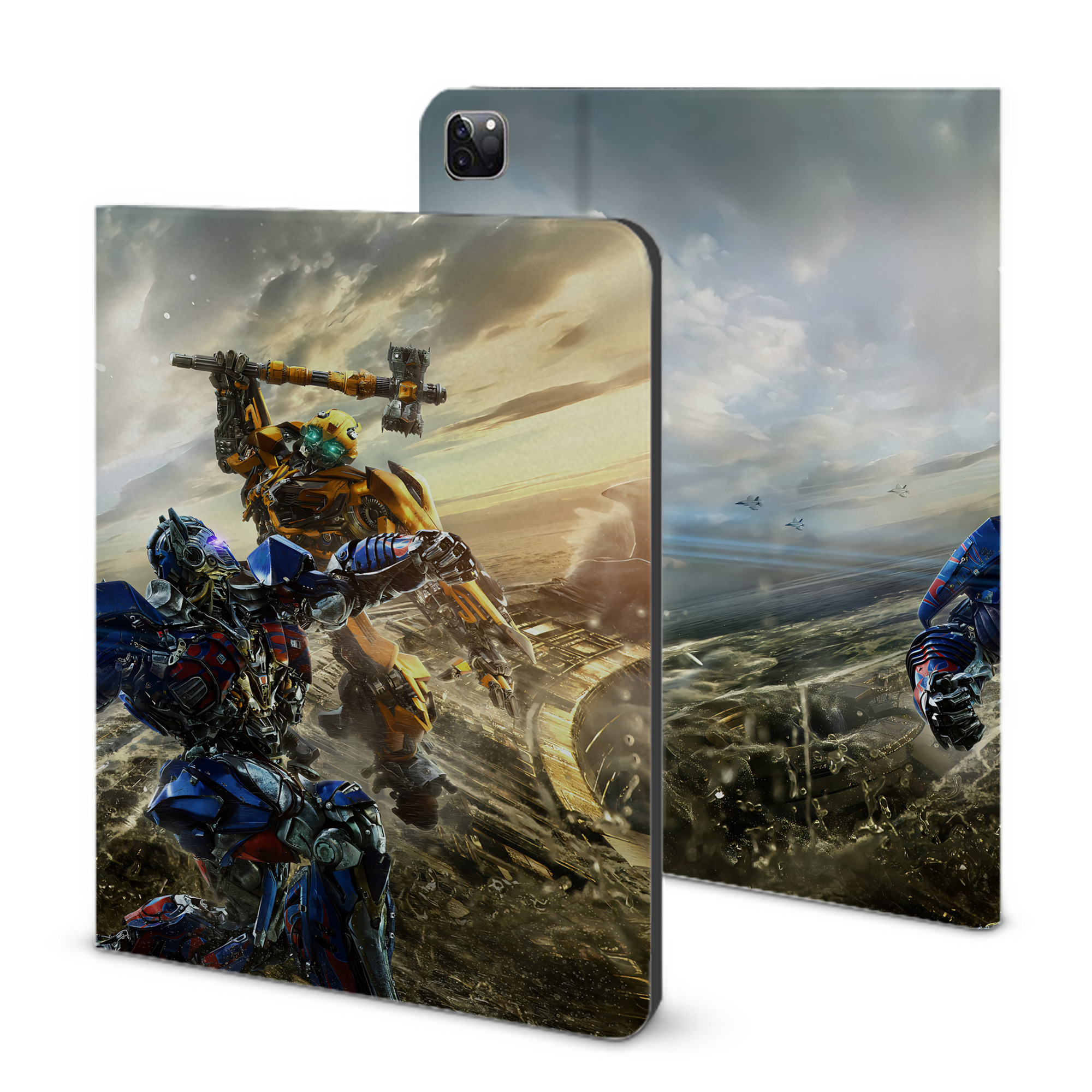 （画像用） Transformers トランスフォーマー IPad ケース ブック型 PUレザー TPU 耐衝撃 軽量 薄型 ペン収納なし 全面保護 IPad 各モデル対応